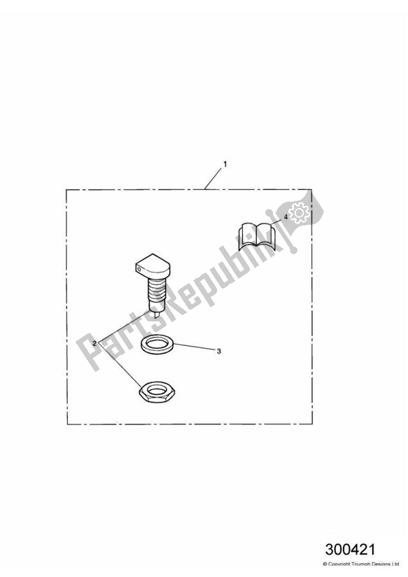 All parts for the Auxiliary Power Socket Kit of the Triumph America Carburettor 790 2002 - 2007